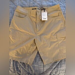 Men’s PrAna Double Peak Khaki Short sz 36/8 Athletic Golf Trail Hiking Fishing